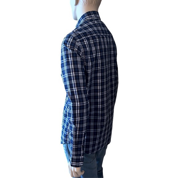 Armani Exchange A|X Long Sleeve Plaid Shirt Long Sleeve Monogrammed Branded NWOT - Picture 8 of 16